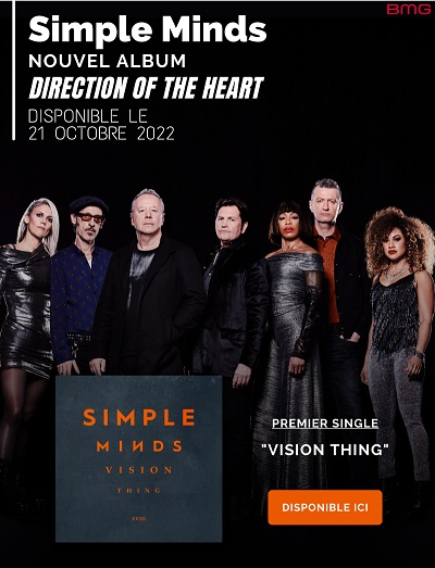 Simple Minds 2022  - Annonce Album Direction Of the Heart